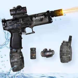 Electric Water Gun for Kids Ages 8-12-Automatic Water Gun-Automatic High Power,Beach Toys for Summer Outdoor Fun,Perfect Pool and Water Guns Play (Black)