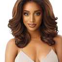 Outre LACEFRONT PERFECT HAIR LINE Glamorous Wavy Fully Hand-Tied 13x 6 Frontal HD Baby Hair Transparent Lace Easy-to-Style Heat Friendly - JULIANNE (1) (Jet Black 1)