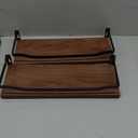 Coral Flower Floating Wall Mounted Shelves for Kitchen, Bathroom, Set of 2, 16.1inch, Carbonized Black