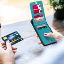 Bemal for iPhone Air Wallet Case, Built-in Card Holder, RFID Blocking, PU Leather Kickstand, Magnetic Closure, Durable Shockproof Phone Cover for iPhone 17 Air for Women and Men, Turquoise