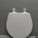 Bemis 730SLEC Slow Close Toilet Seat, Easy Clean Hinges and Durable Plastic Seat, Made in USA, Round, White