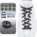 Lock Laces Flat Laces No Tie Elastic Shoelaces – Stylish No Show for Casual & Fashion Shoes – One-Size, Easy to Install