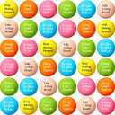 Aoriher 60 Pcs Motivational Stress Balls Quotes Inspirational Funny Colorful Foam Balls Hand Exercise Stress Relief Gifts for Office Small Anxiety Toys for Motivating Encouraging Supply(Classic)