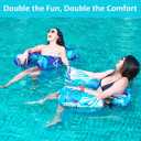 Inflatable Pool Float Chair - 2 Pack Pool Floats Adult Heavy Duty, Water Floating Lounge Chairs, Blow up Floaties Adults for Summer Fun Party Lake Beach, Large
