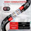 16 Gauge 2 Conductor Electrical Wire, 16 AWG Stranded PVC Cord, 12V Low Voltage/Oxygen-Free Tinned Copper/Flexible 16/2 Wire for Automotive Marine LED Strips Lamps (200FT/ 60.9M)