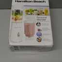 Hamilton Beach Portable Blender for Shakes and Smoothies, 14 Oz BPA Free Travel Cup & Lid, Durable Stainless Steel Blades, Personal Smoothie Blender, 2 Jars - White (51102V)