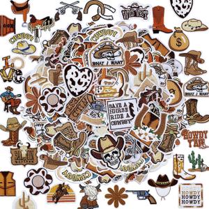 Thiccywoov 80 Pcs Country Western Cowboy Iron on Patches Embroidered Brown Patches for Hat Vintage Sew on Applique Bulk for Clothing Jackets Backpacks Stockings DIY Accessories