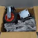 Chicken Coop Wheels Kit with Lift System - Set of 4 Heavy Duty Foldable Caster Wheels, Maximum Load Capacity 700 lb, Ideal for Large or Small Hen House, Durable Chicken Coop Accessory