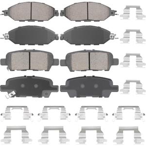 Front & Rear Ceramic Brake Pads Set for Nissan Murano 2015-2020, Pathfinder 2013-2019, for INFINITI JX35 2013, QX60 2014-2019, 8PCS