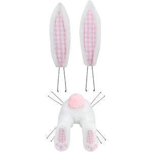 Bunny Butt Wreath Easter Wreaths Easter Rabbit Wreath Decor for Front Door Easter Thief Bunny Butt with Ears Cartoon Bunny Shape Cute Spring Easter Decoration Ornaments (Pink A)