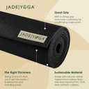 JadeYoga Harmony Yoga Mat - Durable & Thick Gym Fitness Mat, Non-Slip Natural Rubber Yoga Mat - Home Exercise & Stretching Mat, Workout Mat - Yoga, Pilates & Meditation for Women & Men