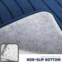YIHOUSE 3 Piece Navy Blue Bathroom Rug Set, Soft Non Slip Bath Mats, Extra Thick Memory Foam, Machine Washable for Tub, Toilet and Floor