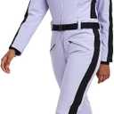 YEEFINE Women's One Piece Ski Suit Waterproof Snowsuits Snowboard Suit Onesies Jumpsuits Winter Outdoor Snow Suits (Purple)