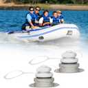 3 x Inflatable Boat Air Valve, 2pcs Air Valve Inflatable Boat Spiral Air Plugs One-Way Inflation Replacement Screw Boston Valve for Boats Rubber Dinghy Raft Kayak Pool Boat Airbeds (White)