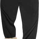 Gihuo Men's Sherpa Lined Athletic Sweatpants Winter Warm Track Pants, M, Black