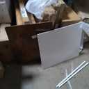 DWANTON 27" Dog Crate Furniture, Dog Kennel Indoor, with Waterproof Cushion Small Wooden Kennel Table Indoor, Double Doors, Decorative Pet House as TV/Night Stand Side/End Table, White+Rustic Brown (27.2"L x 20.1"W x 23.6"H)