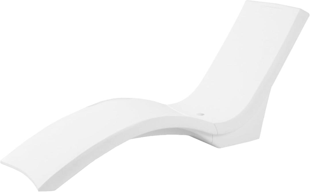 Step2 Vero Pool Lounger, Fade-Resistant, Waterproof Patio Furniture, Pool Lounge Chair for Sun Shelf, Use in Pools with Shelves Up to 9-Inches Deep or Outside Pool Deck, Weighted, White