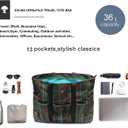 ESVAN Utility Tote Bag Weekender Duffle Bag with 13 Pockets - Perfect for Travel, Work, Gym, Beach, Teachers, and Nurses