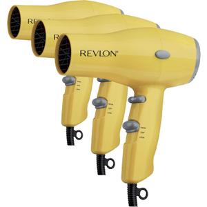 REVLON Compact Hair Dryer | 1875W Lightweight Design, Perfect for Travel, (Yellow), Plastic