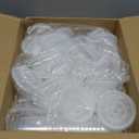 DAXINYANG Disposable Paint Spray Gun Cup, Paint System for LVLP and HVLP Paint Spray Paint Gun,20 Ounce (600ml) Kit with 50 Cups and Lids System,20 Plugs System,2 Cup Adapter and 1 Retainer Ring