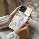 for iPhone 13 Pro Max Case Cute - Wireless Charging Compatible - Dual-Layer Hard Shell + Silicone Cover - Aesthetic Protective Phone Case for Women - Coquette Italian Summer Collage Coastal