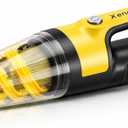 Handheld Vacuum Cordless 1.1 Pounds Car Vac 10000PA Hand Held Vacuums 4-in-1 Hand Vac Cordless Rechargeable HEPA Filter Large Capacity Dust Cup for Car Office Home Pets Hair (Pale Yellow)