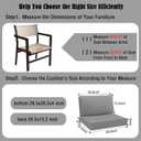 idee-home Outdoor Cushions for Patio Furniture, Waterproof Outdoor Seat Cushion Hampton Bay Deep Seat Replacement Cushions for Garden Size: 26.5 X 26.5 