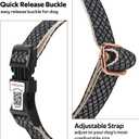 WhoseID Dog Collar with Waterproof AirTag Holder & Anti-Lost QR Code, Cute Bling Warpping Adjustable Width for Small Medium Large Pet (Black, S)