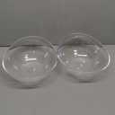 PLASTICPRO Disposable 150 Ounce Round Crystal Clear Plastic Serving Bowls for Snack or Chip ,Candy Dish, Party Salad Container Pack of 2