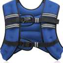 ZELUS Weighted Vest, 16lb Weight Vest with Reflective Stripe for Workout, Strength Training, Running, Fitness, Muscle Building, Weight Loss, Weightlifting (Blue)