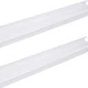 2 Pcs 48x8x2 Inch Wrap Around Fluorescent Light Covers, 4Ft Acrylic Fluorescent Lights Cover Replacement, Rectanglar Ceiling Light Diffuser Lens Cover for Home Kitchen Room