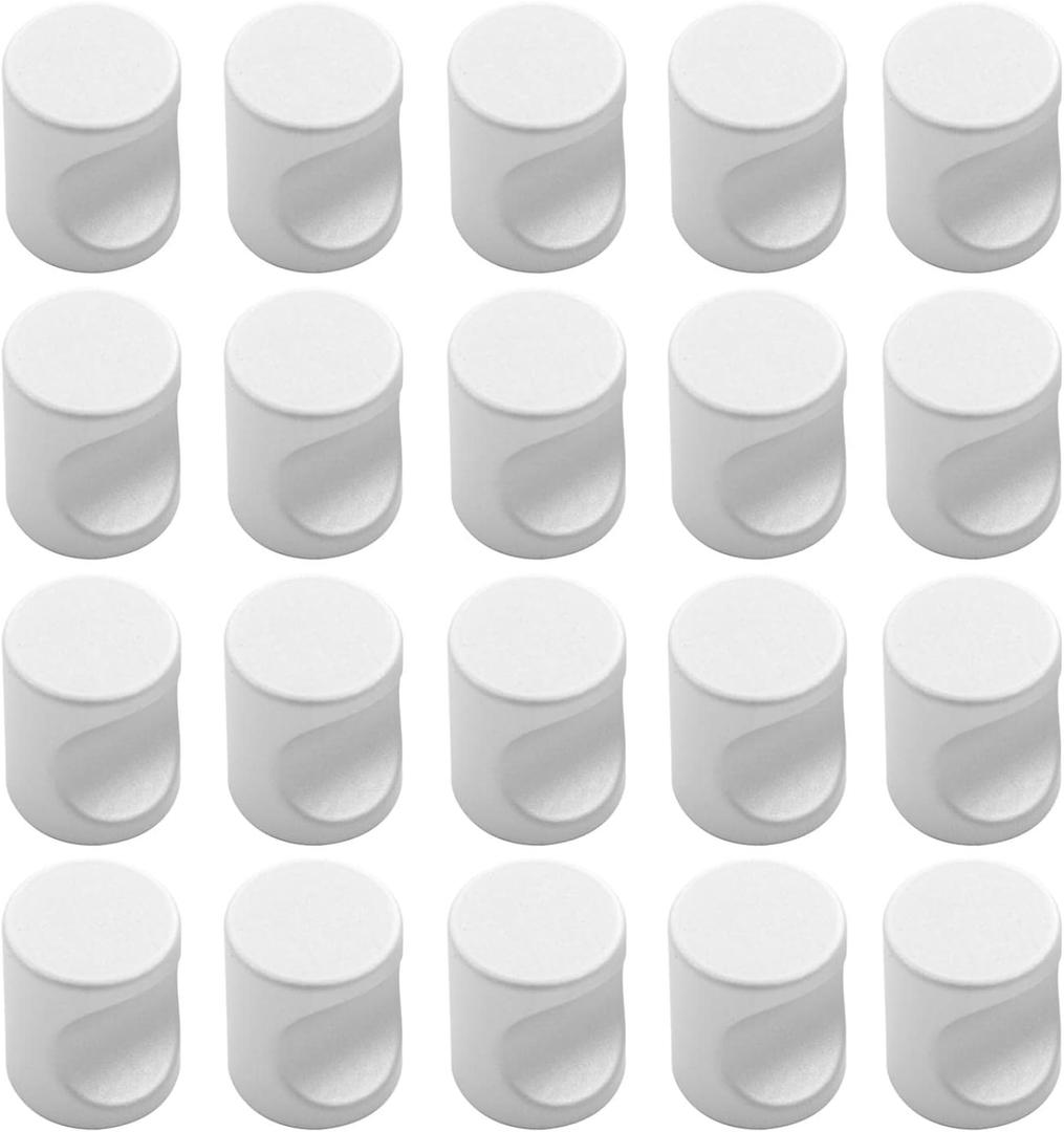20pcs Cabinet Knobs, Modern Cylindrical Drawer Knobs Dresser Pulls Bathroom Cupboard Handles with Screws 17x21mm/0.67x0.83 inch