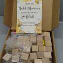 125 Pcs Baby Shower Decorate a Block Game Set Includes Help Us Build Memories Sign 100 DIY Blank Wooden Block 24 Paint Marker Prize for Wedding Baby Shower Game(Bee)