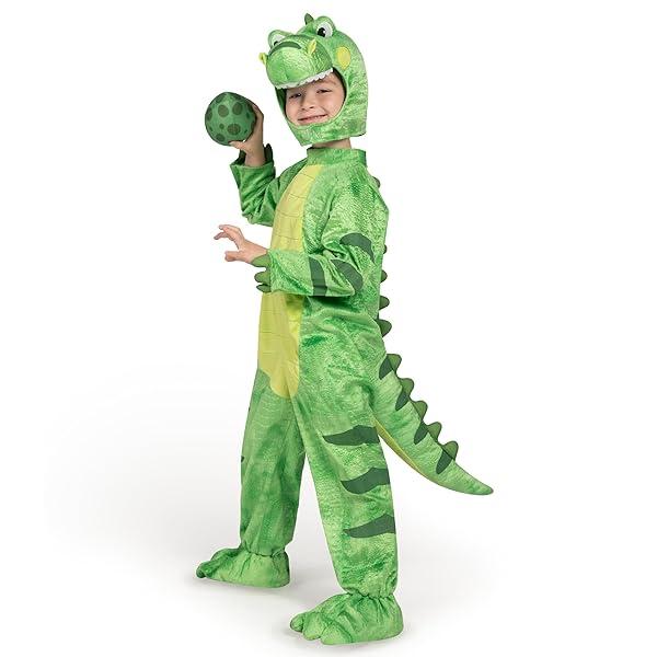 Spooktacular Creations Halloween Dinosaur Costume Kids, T-Rex Costume Toddler with Egg for Baby Child Halloween Dressup Party 3T