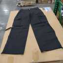 Black Cargo Styled Pants 100% Polyester, Size XL