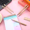 Kifmurase 100PCS Wedding Gold Pens, Bulk Golden Retractable Black Ink Metal Pen Slim 1.0mm Point Ballpoint Smooth Writing Pens for Wedding Bridal Business Office Guests Teachers Men Women