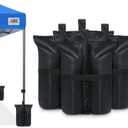 ABCCANOPY Canopy Weights 185 LBS Tent Sand Bags,4-Pack Black(No Sand)