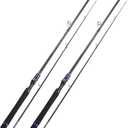 KITHWILD 2-Pack Fishing Rods, 2-Piece Carbon Fiber & Fiberglass Composite with EVA Handle, Stainless Steel Guides for Bass Trout Freshwater - 5'6"- Blue- Spinning