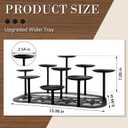 Fireplace Candelabra Candle Holder Matte Black Metal Candleholder with 9 Candle Stands Mantle Decor for Flameless or Wax Pillar Candle Floor Table Centrepiece Christmas Wedding Party Decoration