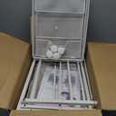 Rolling Utility Cart with 4 Drawers, Craft Organizer and Storage Carts with DIY Divider, Lockable Wheels Storage Organizer for Art Supplies, Store for Brushes & Paints & Artifacts, White