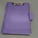 Rimilak Plastic Clipboard with Storage, Side Opening with 2 Compartment, Size 13.3 x 9.4 x 1.5 Heavy Duty High Capacity Nursing Box for Work School & Office Supplies, Dark Purple