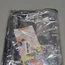 Tesuko 4 Pack Toy Storage Organizer Bag for Lego Bricks, Clear PVC Zippered Block Set with Manual Pocket& Name Tag, Waterproof Toy Carrying Case for Board Game, Building Blocks& Puzzles (Large, Black)