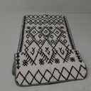 Uphome Bathroom Runner Rug 18x47 inch Boho Long Bath Mat Non-Slip Moroccan Geometric Farmhouse Bath Rug Soft Velvet Machine Washable Floor Mats for Bathtub Sink Shower (Beige)