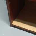 Wooden Bread Box for Kitchen Countertop, Dark Wood Bread Storage Container for Homemade Bread, 2 Tier Roll Top Breadbox Holder Keeper for Sourdough Loaf Storage (Walnut Brown)