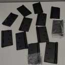 12 Pack Black Door Hinges 4 Inch, Exterior Door Hinges with Square & 5/8" Radius, Removable Pin, Perfect for Heavy-Duty Front & Back Door, Antirust & No Squeaks