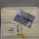 MooMee Bedding Duvet Cover Set 100% Washed Cotton Linen Like Textured Breathable Durable Soft Comfy (Solid Cream White, Super King Plus 120"x120")