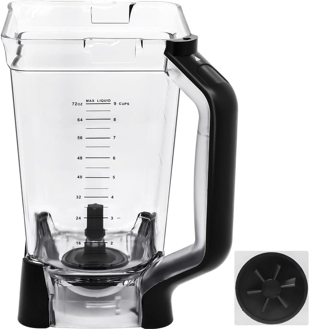 Replacement Pitcher 72 oz XL Compatible with Ninja Blender (New Model) BL610, 72oz Crushing Pitchers Replacement for Ninja BL710WM BL710WMC CO610B CO650B CT610