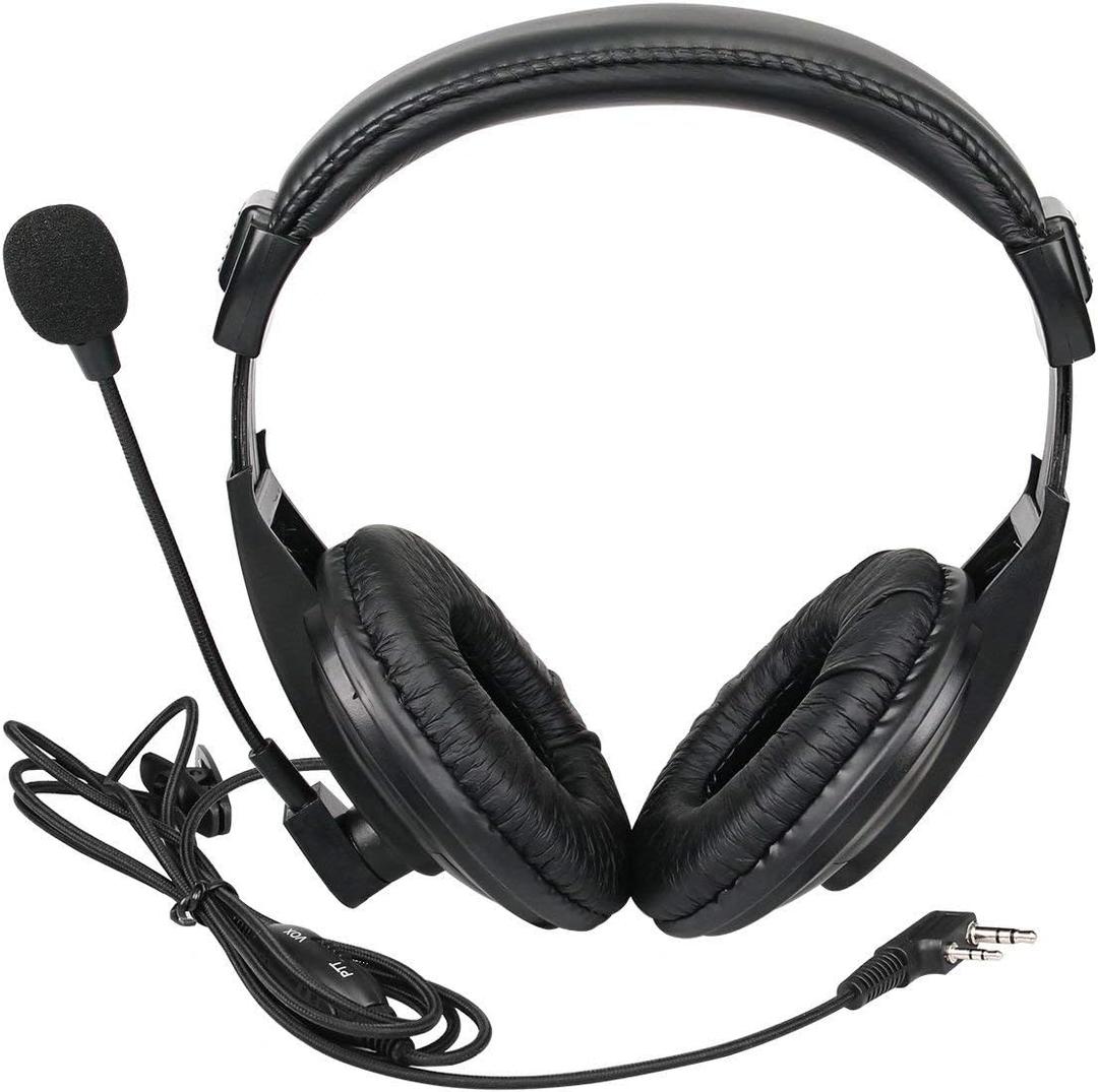 Retevis Walkie Talkie Headset with Mic, Hearing Protection Earmuffs, Boom Mic, Compatible RT22 RT21 H777 RT68 Baofeng UV-5R BF-F8HP BF-888S, Two Way Radio Headset for Camera Team(1 Pack)