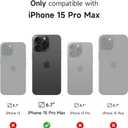 SURITCH for iPhone 15 Pro Max Case with Magnetic Camera Slide Cover and Adjustable Kickstand, Compatible with MagSafe, Shockproof Bumper Case Slim Protective Cover 6.7 Inch, Black