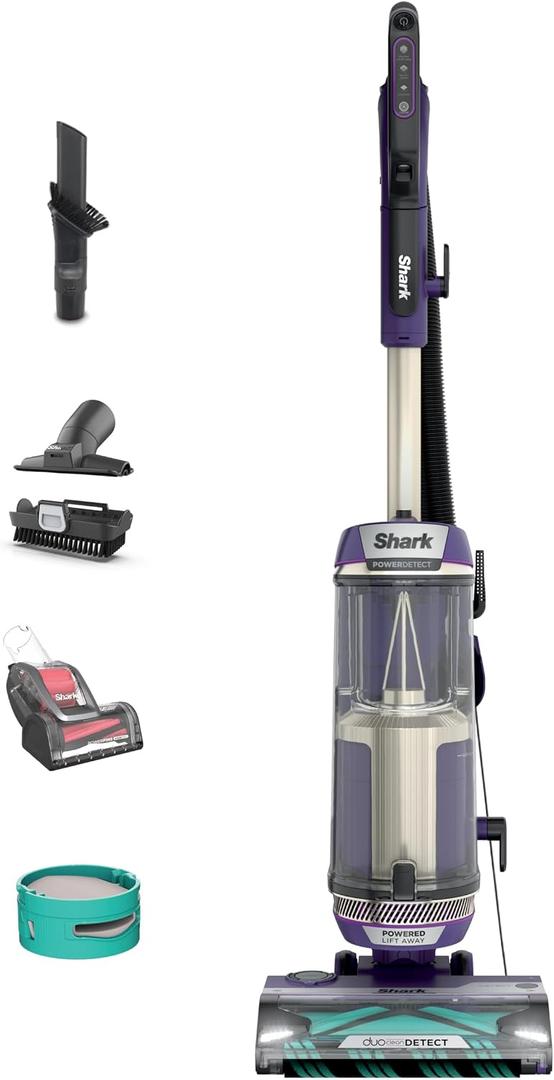 Shark POWERDETECT Upright Vacuum Cleaner with HEPA Filter, Heavy Duty Vacuum with Powerful Suction for Pet Hair Pickup, DuoClean Technology, Powered Lift-Away, Ideal for Carpets & Hardfloors, AZ4002